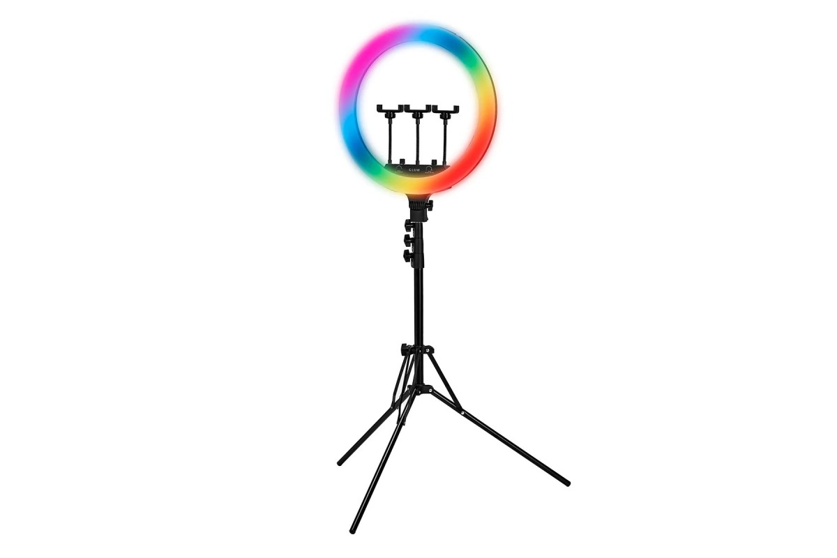 Rengasvalo jalustalla GLOW 18 RGB bsc 45W