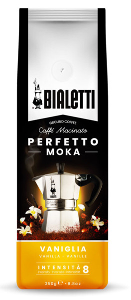Bialetti Perfetto Moka Vaniglia jauhettu kahvi 250 grammaa