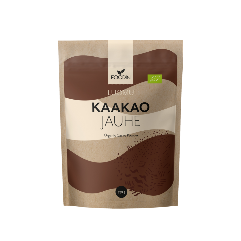 Foodin Kaakaojauhe, Raaka, Luomu 750g