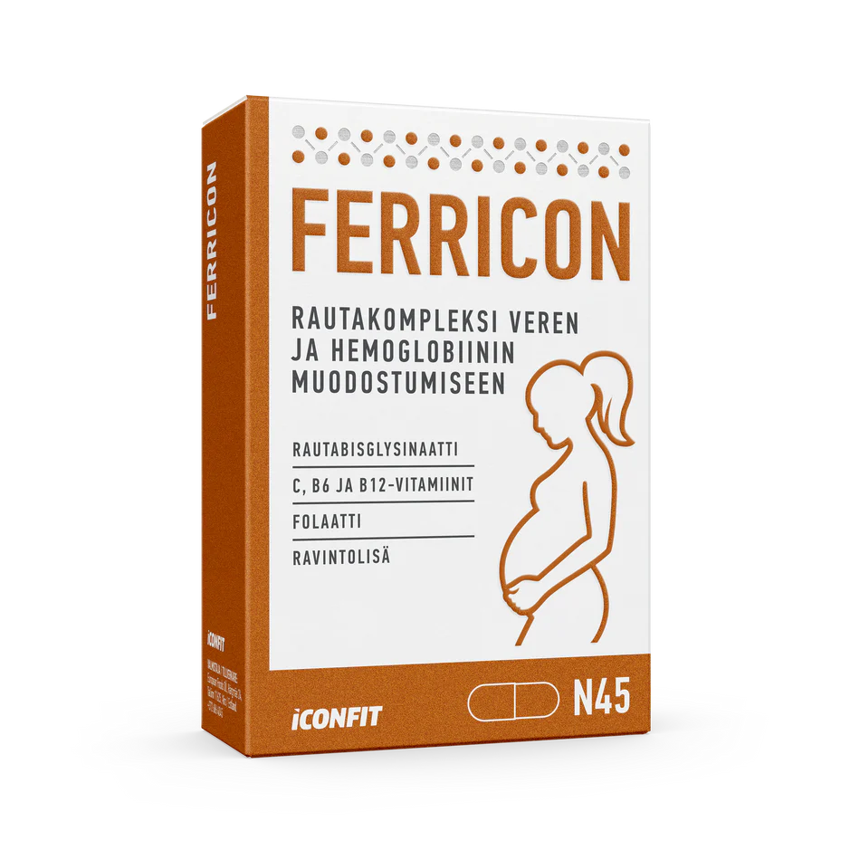 ICONFIT Ferricon 45 kaps - Rautakompleksi raskaana oleville naisille 45 kaps