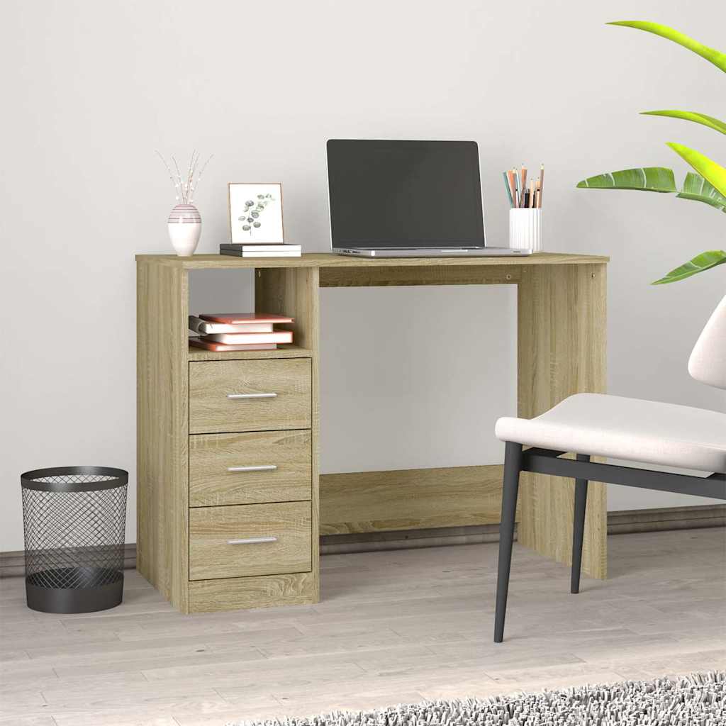 vidaXL Työpöytä Sonoma-tammi 102x50x76 cm